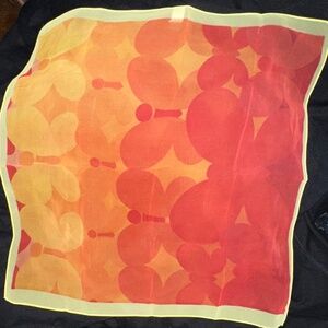 Vibrant Orange & Yellow Square Scarf – 100% Polyester